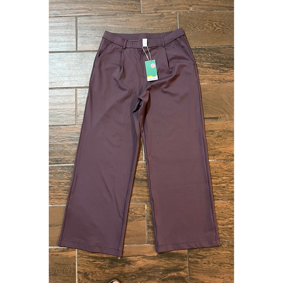 HALARA Pants - Halara High Waisted Wide Leg Dress Pants Plum Purple Size L Regular NWT